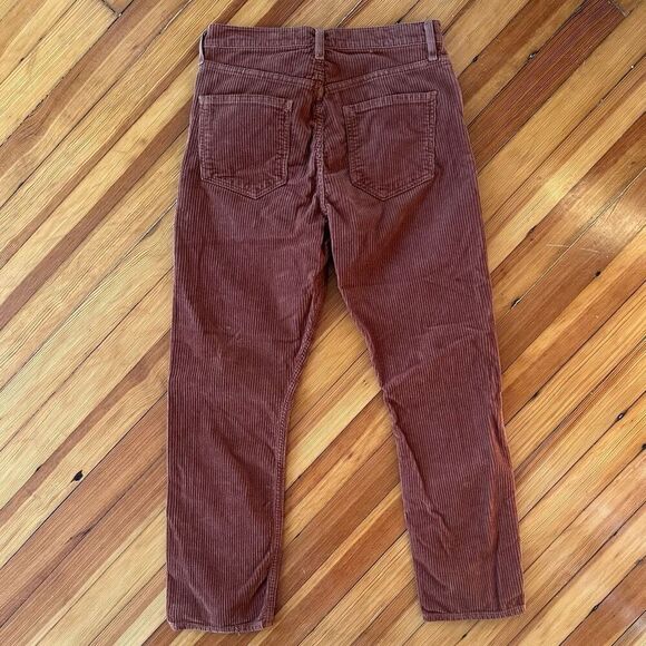Agolde Riley Long Straight Corduroy Pants in Saddle Size 28 - Picture 3 of 9
